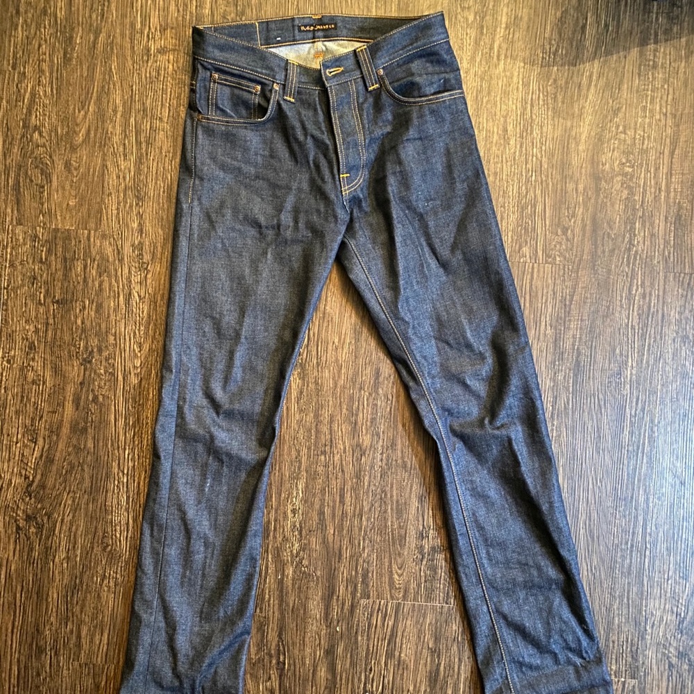Nudie Jeans Co raw denim jeans. 31W 34L